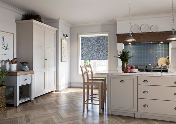 Balmy Palms (Blackout), Pacific Blue - Roller Blind - Image 7